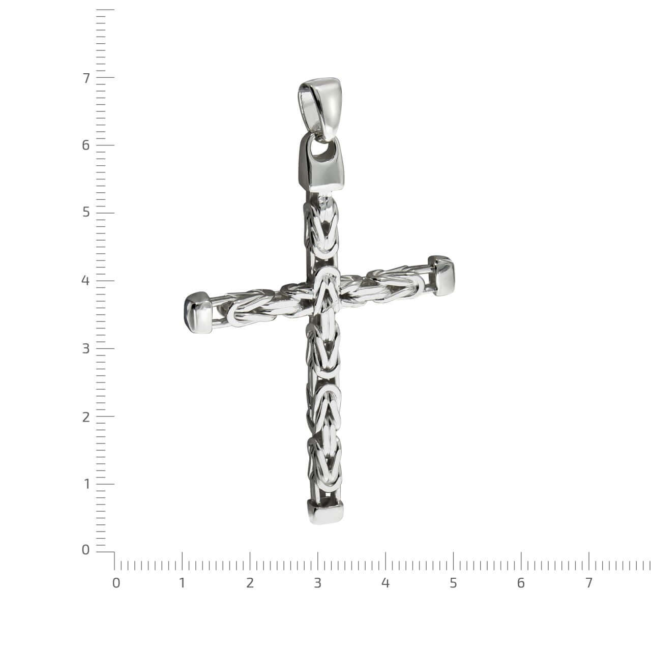 Schmuck Halsketten-Anhänger Unisex 925 Silber Kreuz Königskette poliert 6,2cm günstig kaufen