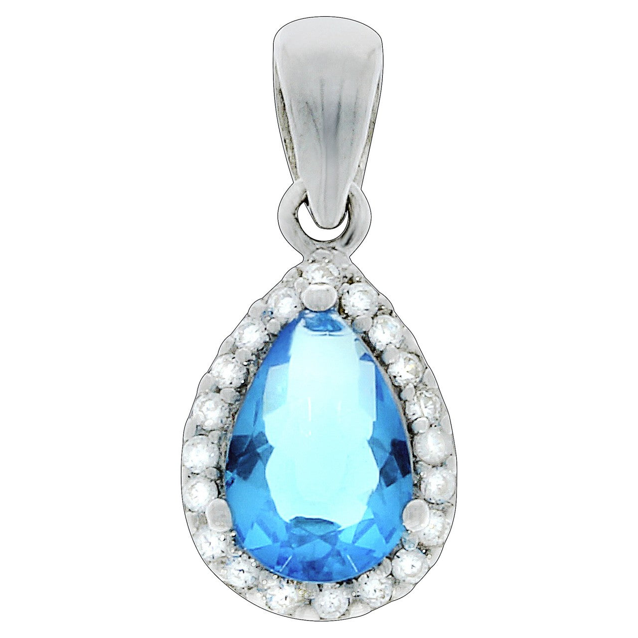 Schmuck Halsketten-Anhänger Damen Silber 925 rhodiniert Tropfen 1,9cm günstig kaufen