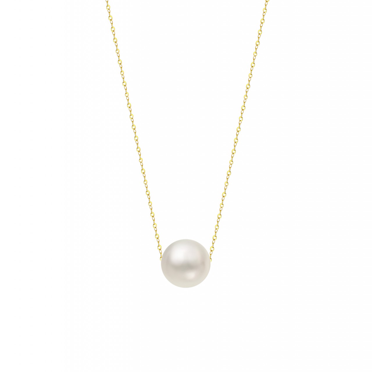 Schmuck Halskette Damen Gold 375 Perle weiß 6-7mm 42/45cm günstig kaufen