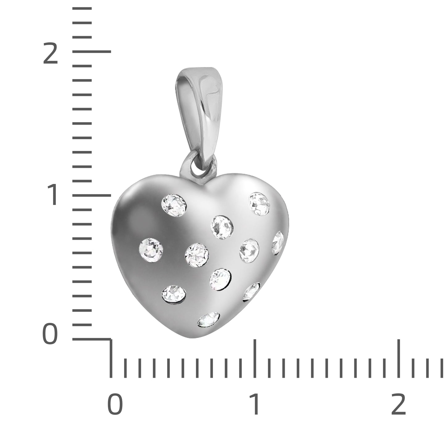 Anhänger 925/- Sterling Silber rhodiniert 1,7cm Zirkonia