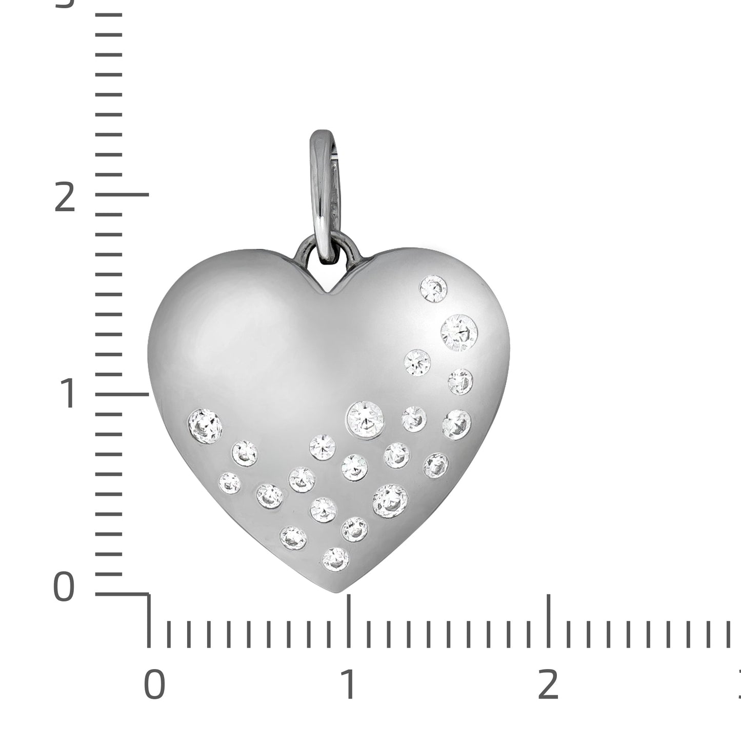 Anhänger 925/- Sterling Silber rhodiniert 2,4cm Zirkonia