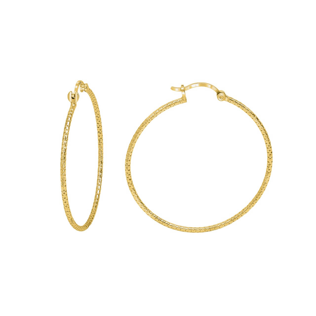 Schmuck Creolen Ohrringe Damen 925 Silber vergoldet 4,0cm 4,0cm, 1 Paar günstig kaufen