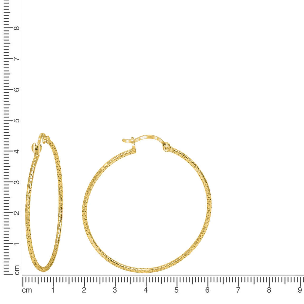 Schmuck Creolen Ohrringe Damen 925 Silber vergoldet 4,0cm 4,0cm, 1 Paar günstig kaufen