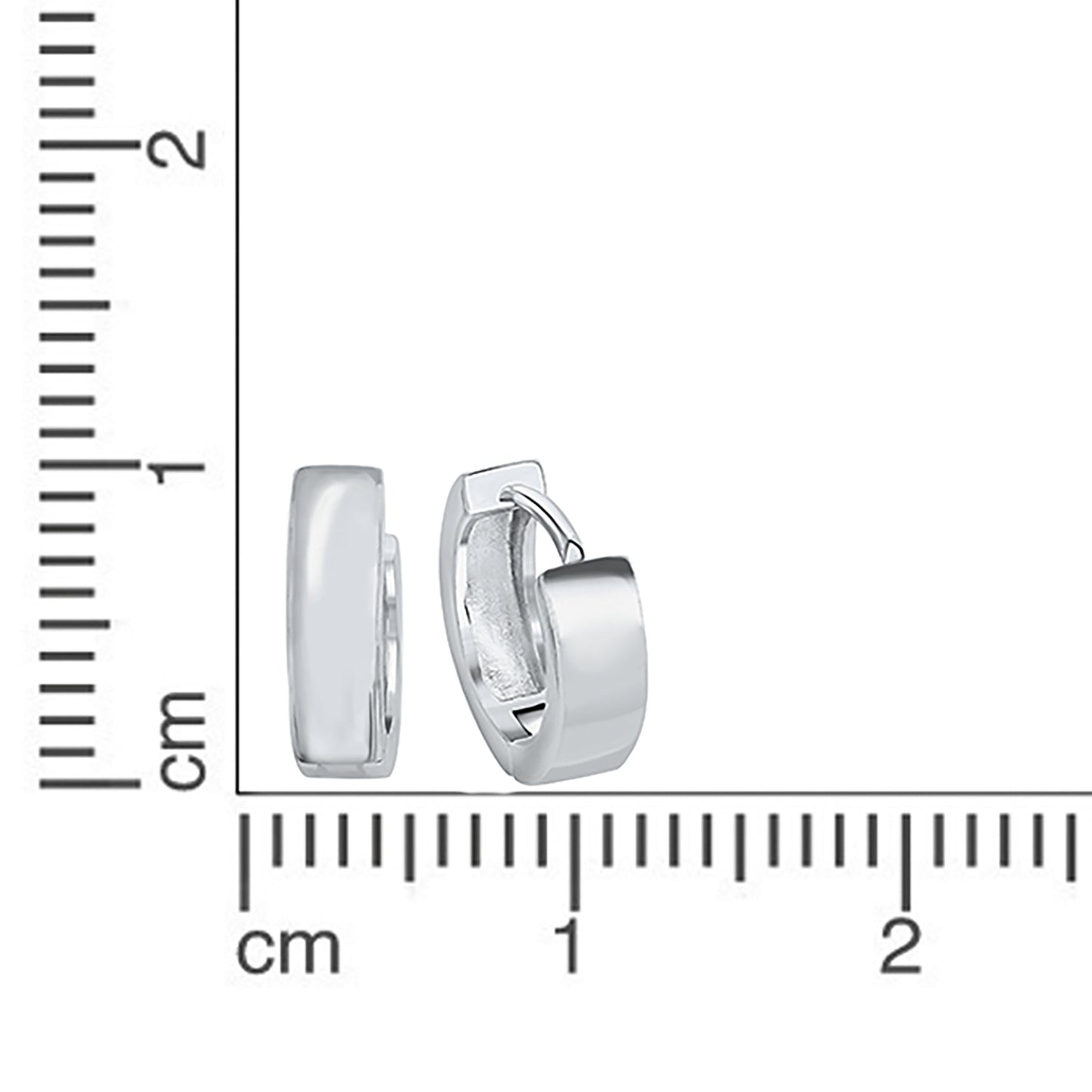 Creolen 925 Silber rhodiniert 925/- Sterling Silber rhodiniert 1,4cm