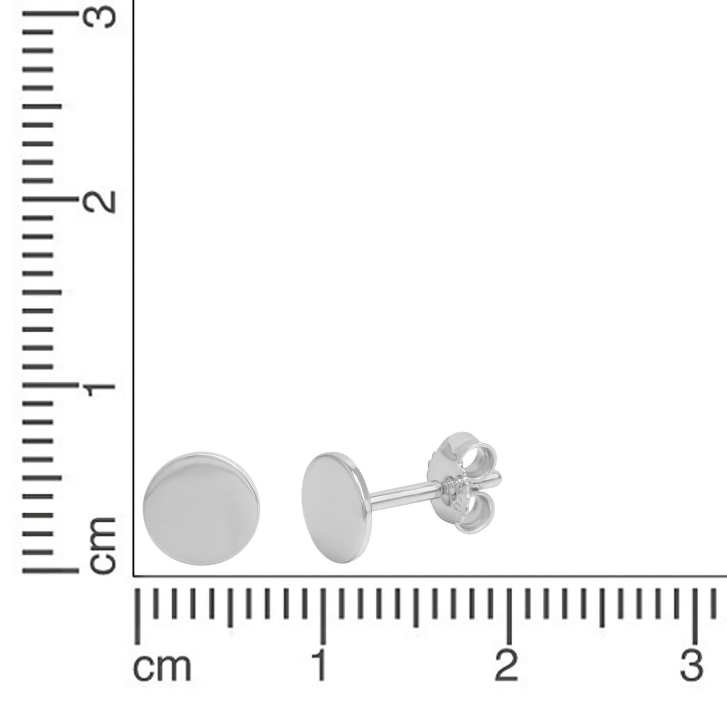 Ohrstecker 925/- Sterling Silber rhodiniert 1,0cm
