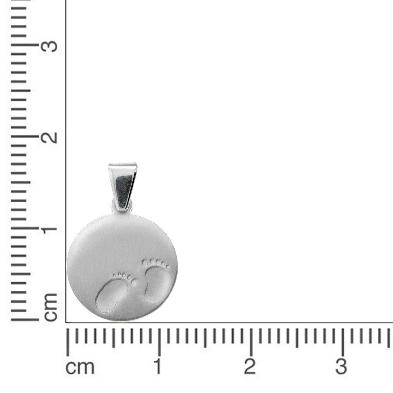 Schmuck Halsketten-Anhänger Kinder 925 Silber rhodniert Fußabdrücke 1,7cm günstig kaufen