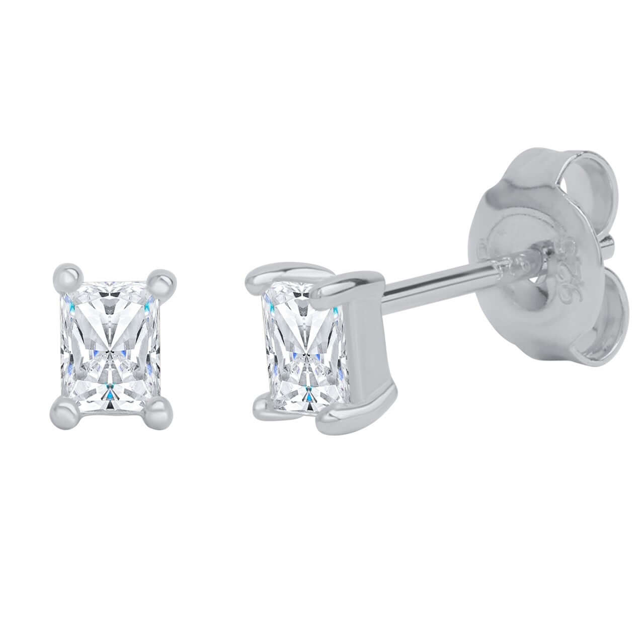 Schmuck Ohrstecker Damen 925 Silber rhodiniert 1cm, 1 Paar günstig kaufen