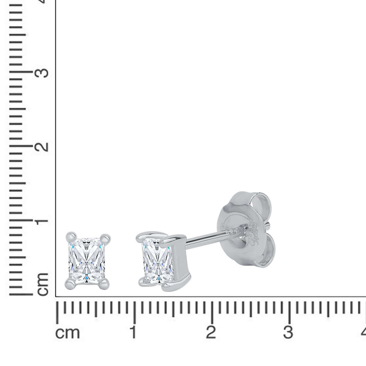 Schmuck Ohrstecker Damen 925 Silber rhodiniert 1cm, 1 Paar günstig kaufen