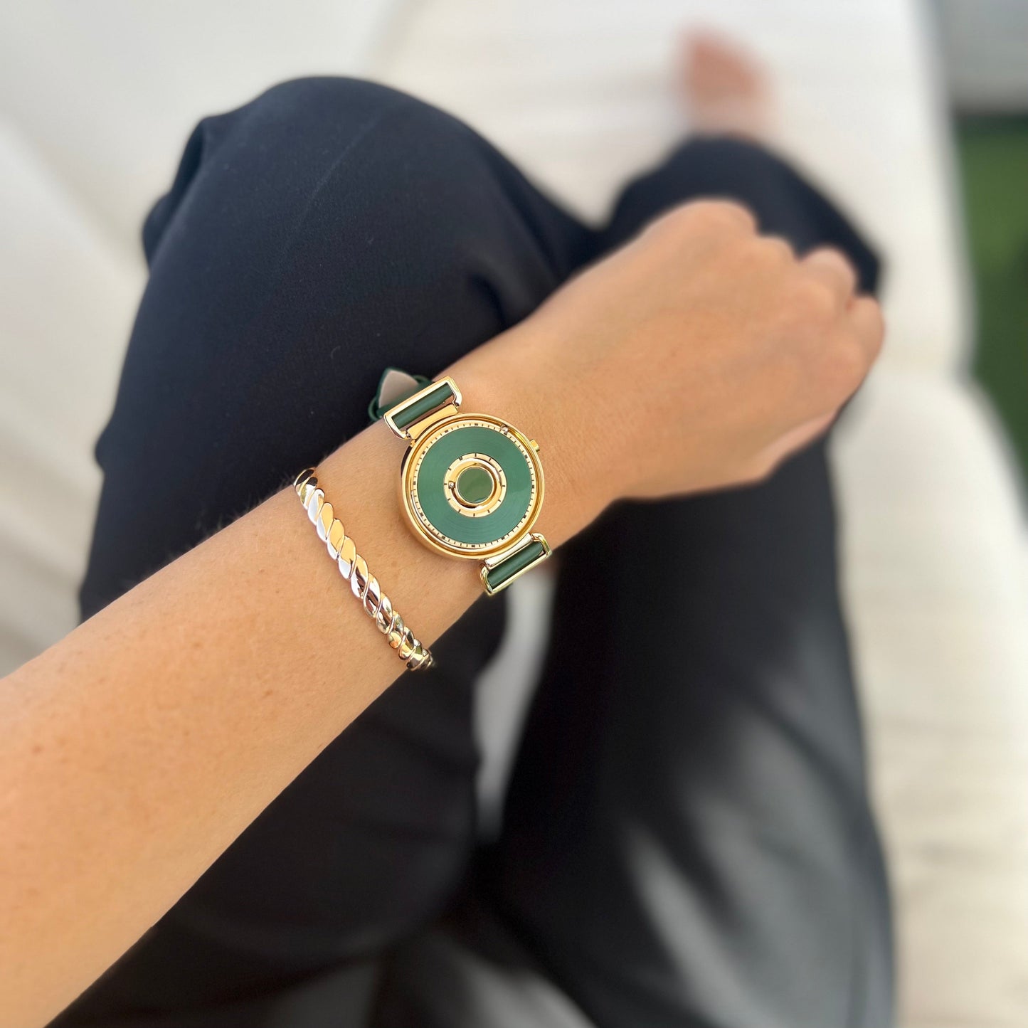 Damenuhr Bella Gold Green