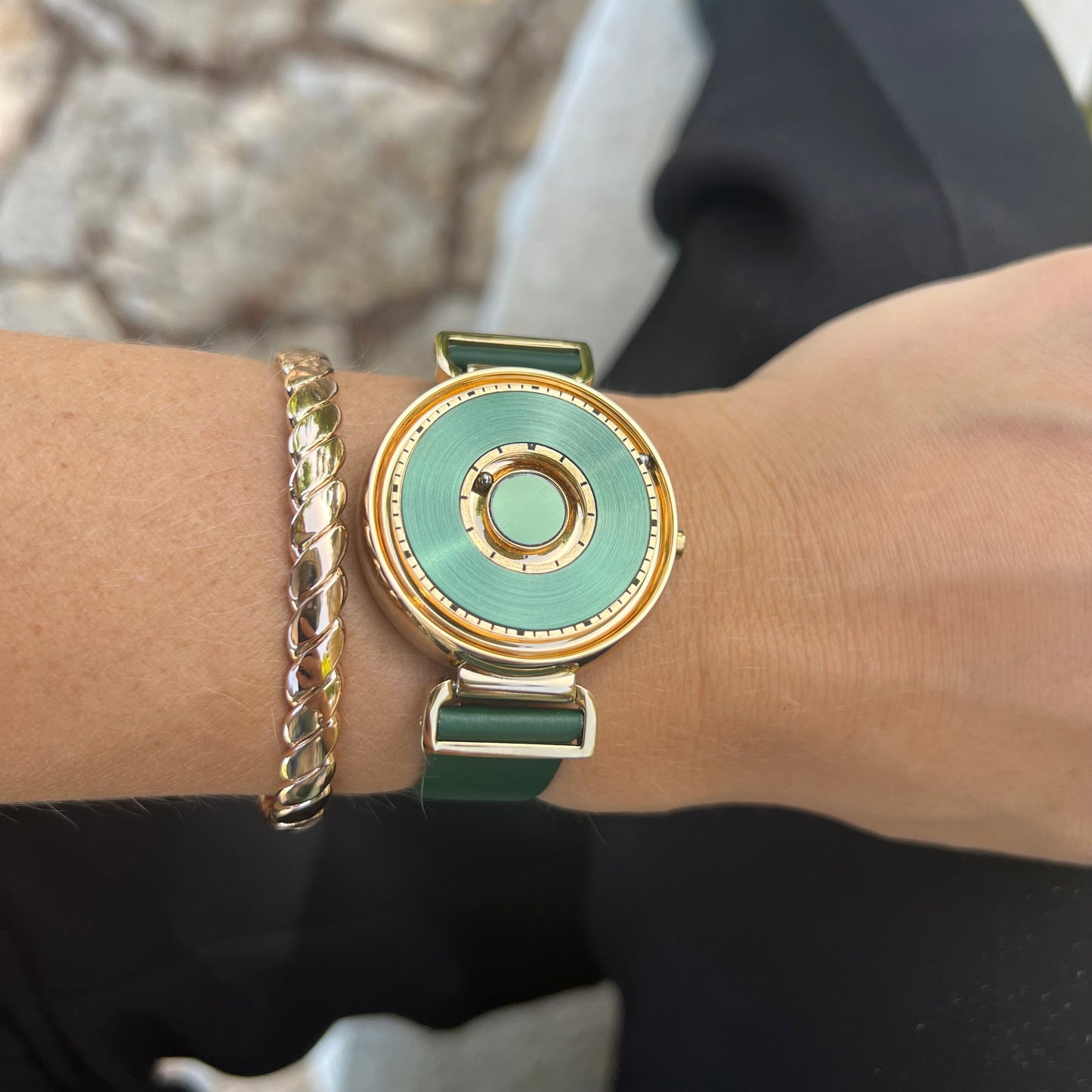 Damenuhr Bella Gold Green