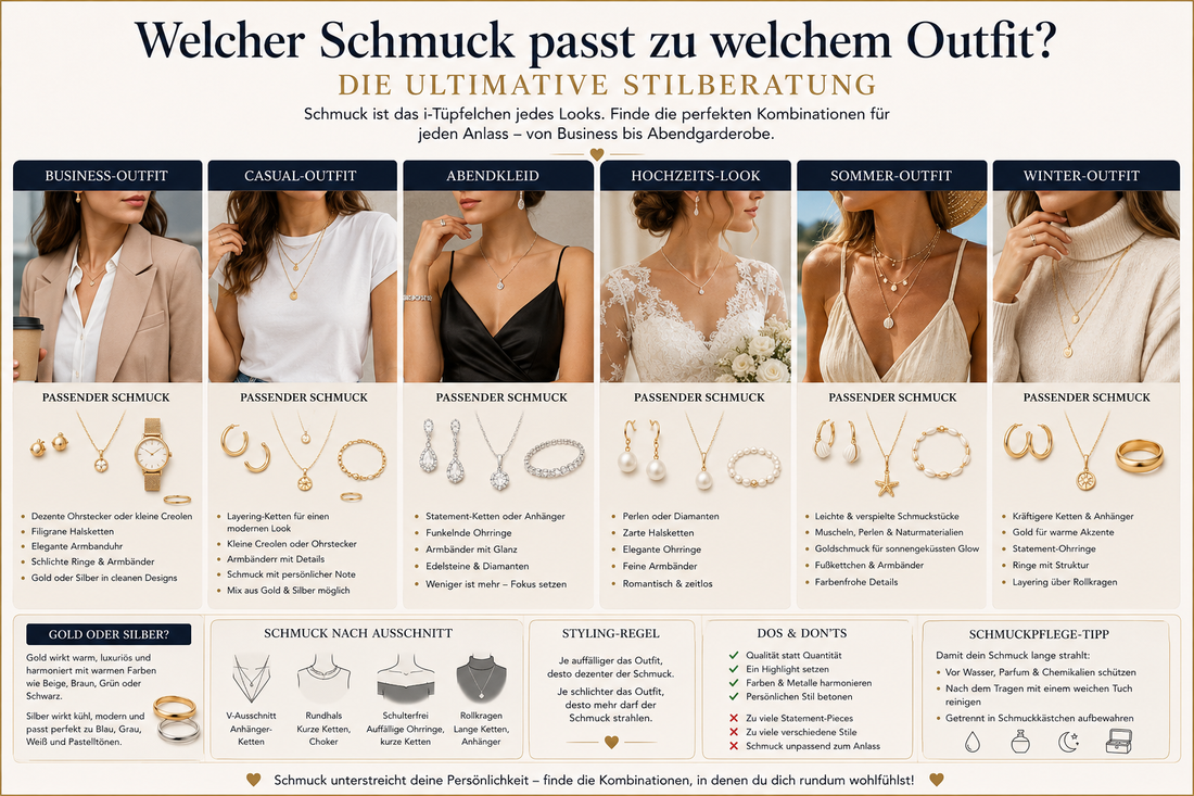 Welcher Schmuck passt zu welchem Outfit? Die ultimative Stilberatung