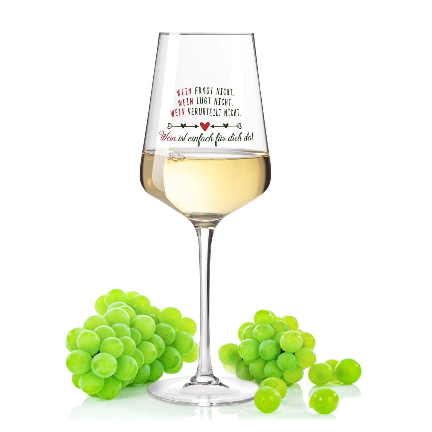 Leonardo Weinglas mit UV-Druck "Wein ist einfach für Dich da"