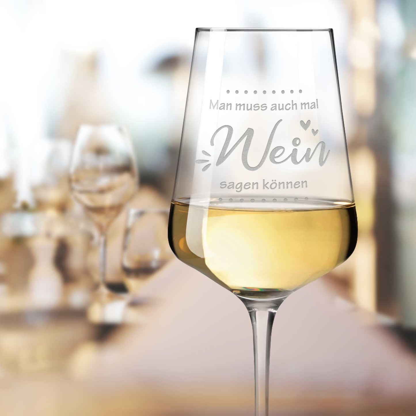 Leonardo Weinglas mit Gravur "Man muss auch mal Wein sagen"
