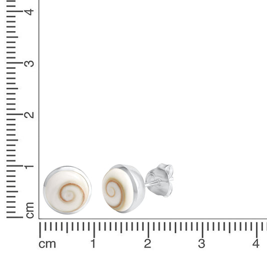 Zeeme Pearls - Damen-Ohrringe aus 925 Sterling Silber mit weißer Muschel 9mm