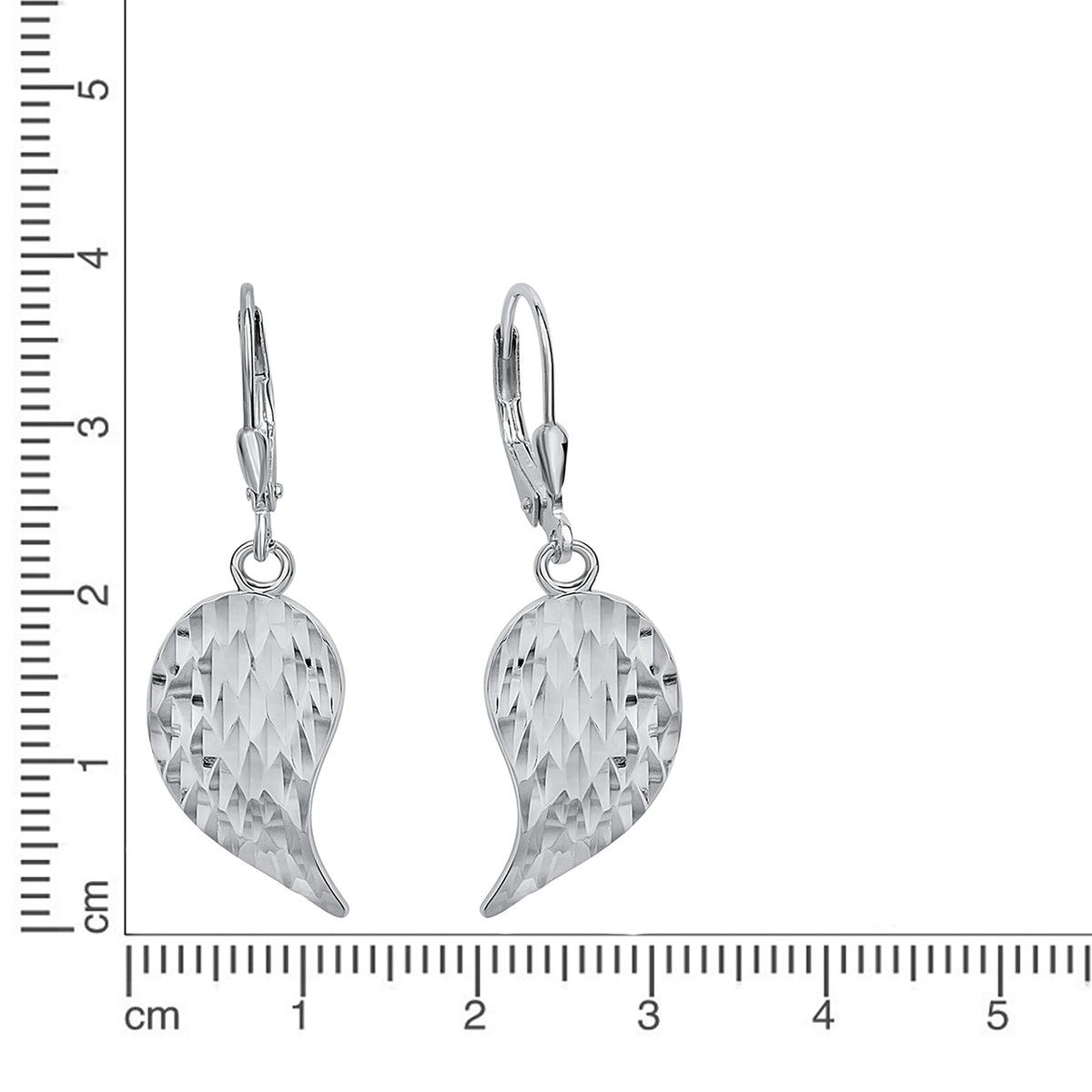 Ohrhänger 925/- Sterling Silber rhodiniert 3,9cm
