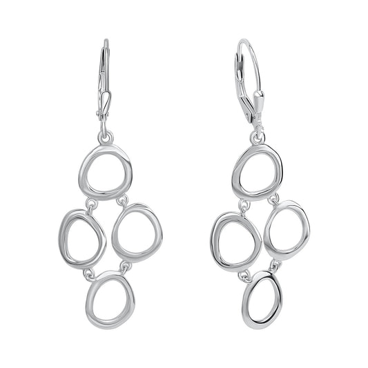 Echtschmuck Ohrhänger Damen 925 Silber beweglich 4