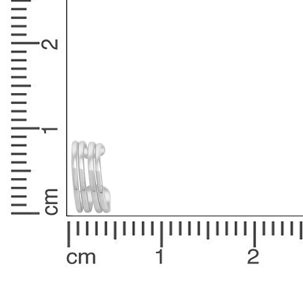 Ohrklemme 925/- Sterling Silber rhodiniert 1,1cm