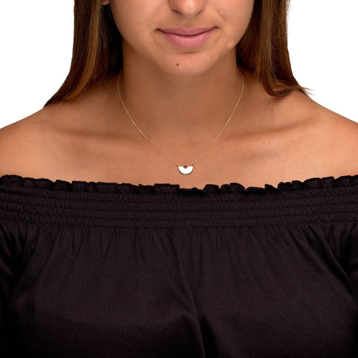 Anhänger mit Kette Ankerkette 925/- Sterling Silber vergoldet 42cm Achat