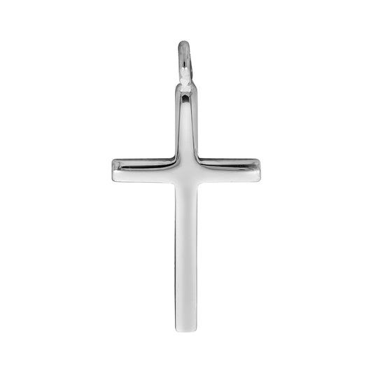 Anhänger Silber 925 rhodiniert Motiv Kreuz mit 3,7cm Länge
