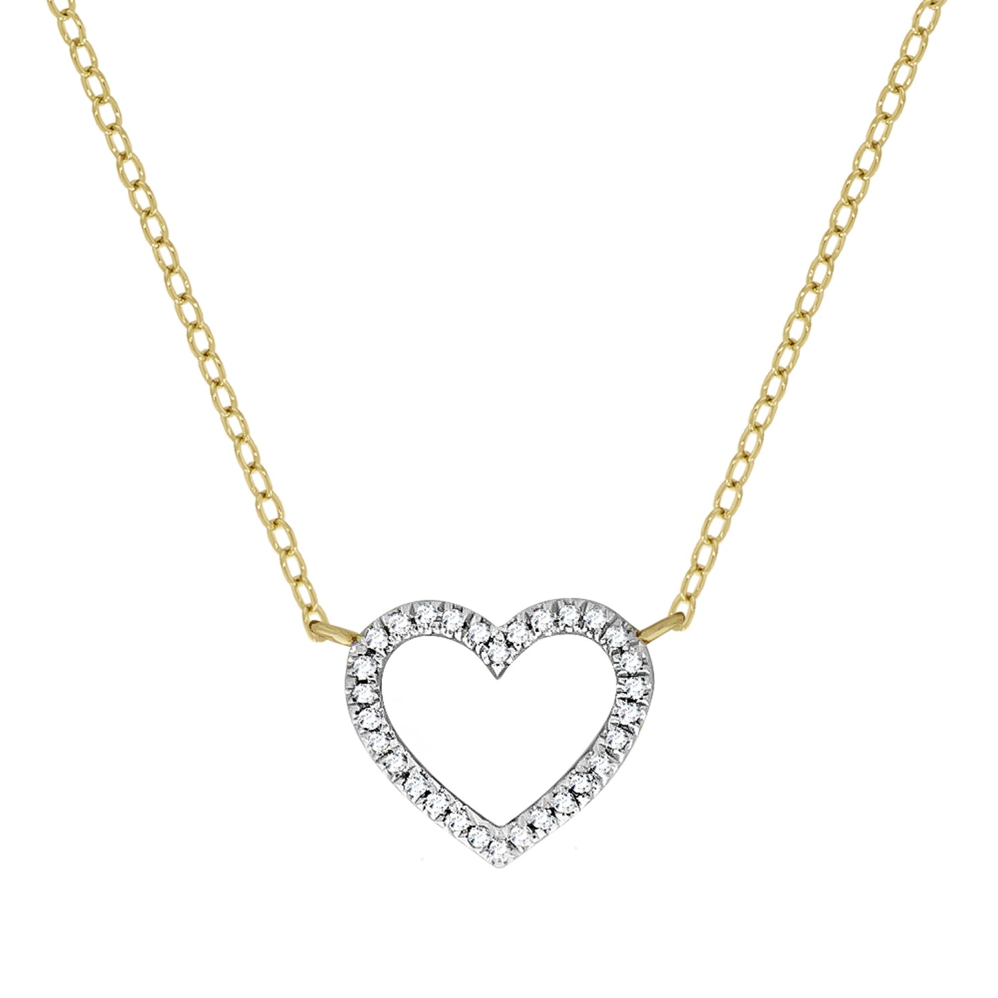 Collier Ankerkette 375/- Gold rhodiniert (teil) 45,0cm Diamant 0,055ct