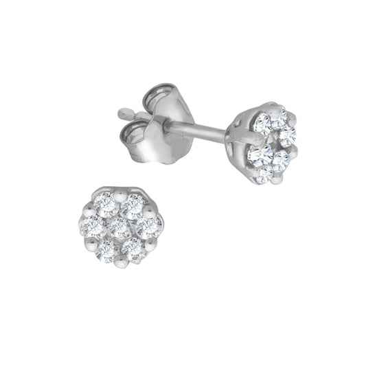 Schmuck Diamant-Ohrstecker Damen 375 Weißgold Brillant 1,0cm, 1 Paar günstig kaufen