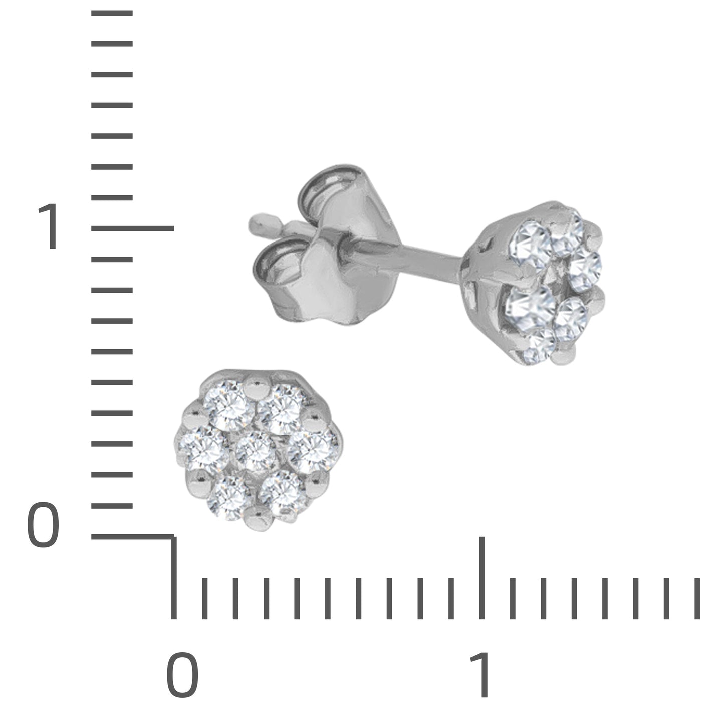 Ohrstecker 375/- Gold 1,0cm Brillant 0,20ct.