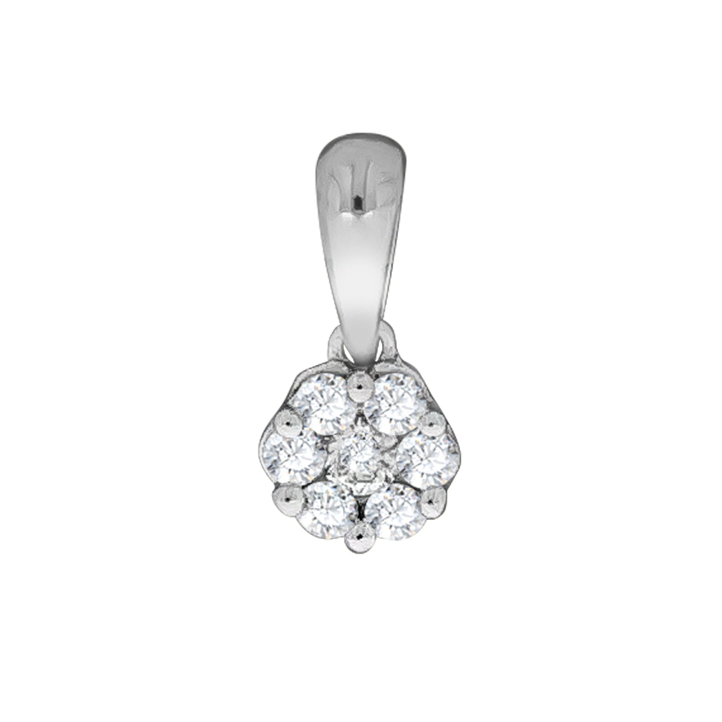 Anhänger 585 Weißgold Brillant 585/- Gold 1,5cm Brillant 0,10ct.