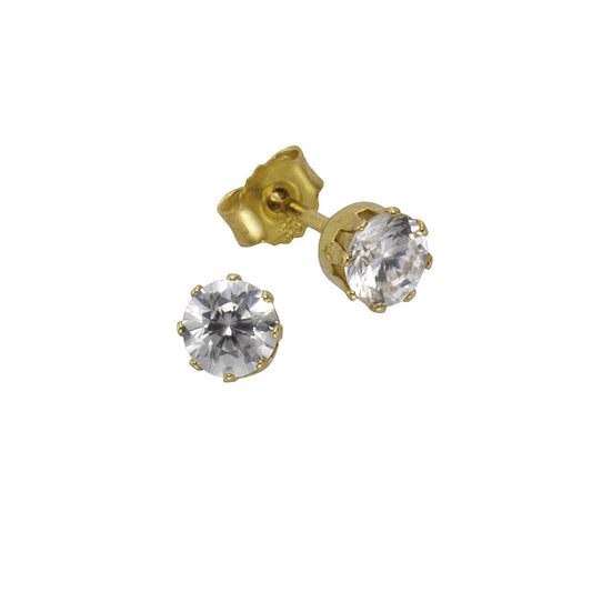 Fascination by Ellen K. - Ohrringe Gold 333 Zirkonia weiß 4,5mm