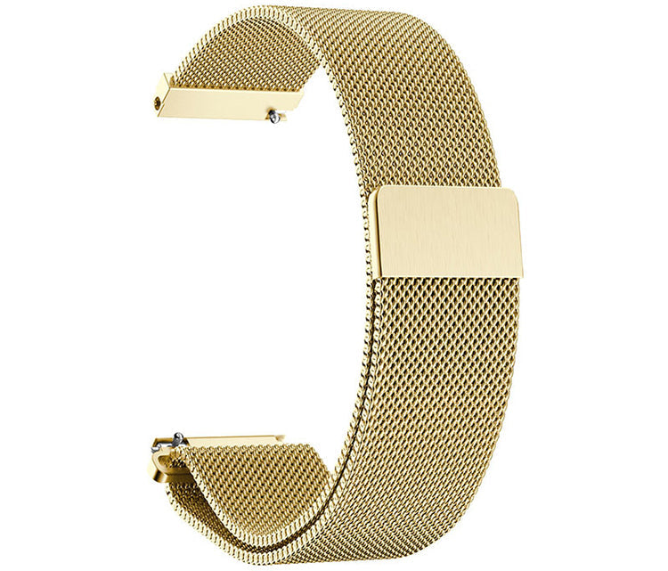 SYSTEM-S Armband 20 mm Milanaise aus Metall für Huawei Watch Smartwatch in Gelb