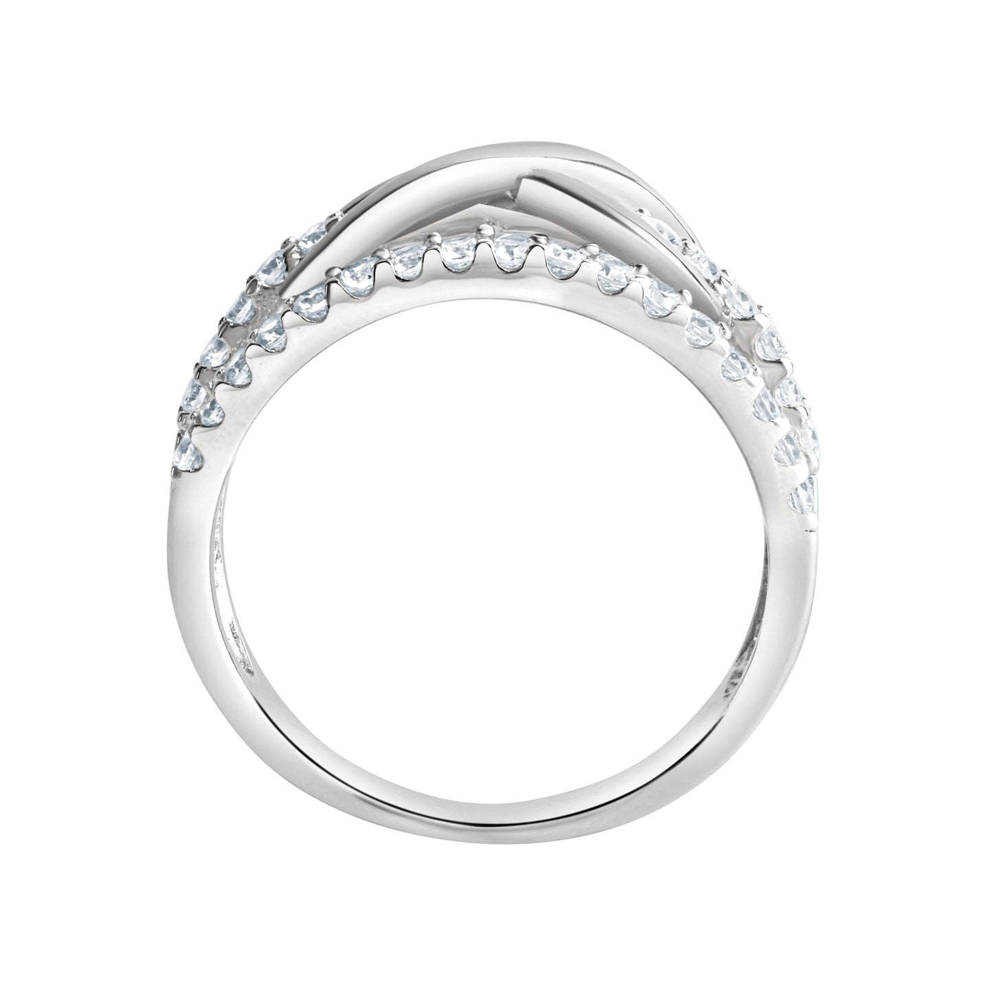 Ring 925/- Sterling Silber rhodiniert Zirkonia