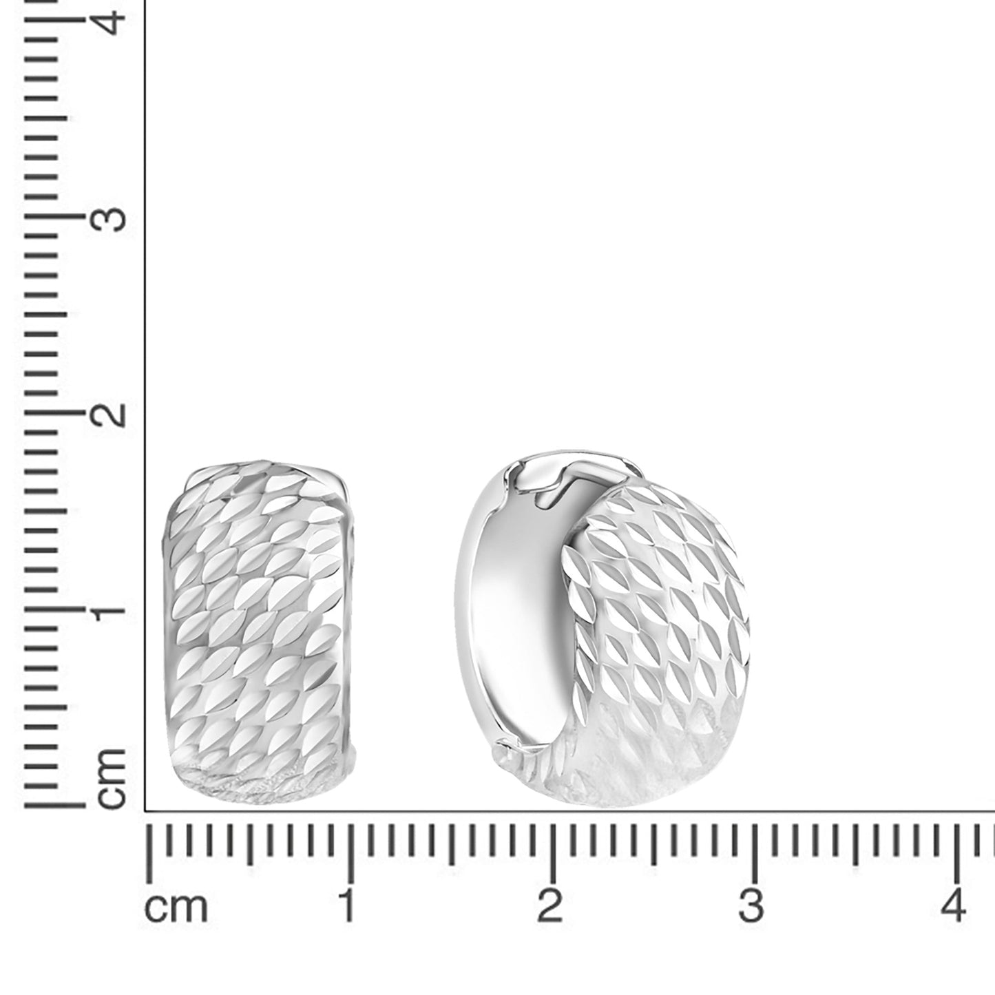 Creolen 925/- Sterling Silber rhodiniert 1,6cm ohne