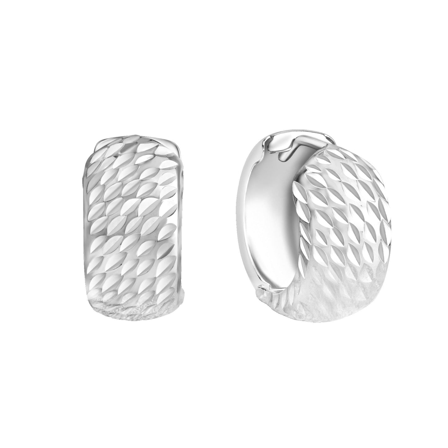 Creolen 925/- Sterling Silber rhodiniert 1,6cm ohne