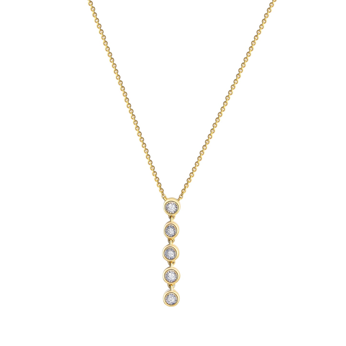 Halskette Ankerkette 585/- Gold rhodiniert (teil) 45,0cm Brillant 0,05ct