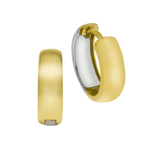 Vivance - Klappcreolen 333/- Gelbgold/Weißgold glänzend