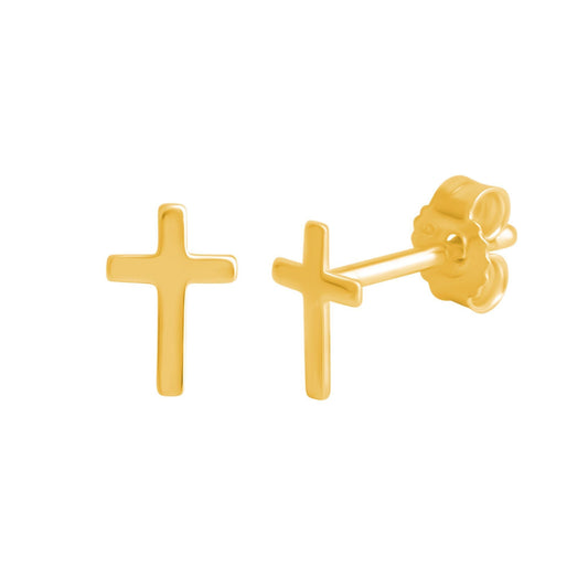 Vivance - Ohrstecker 333/- Gelbgold glanz Kreuze