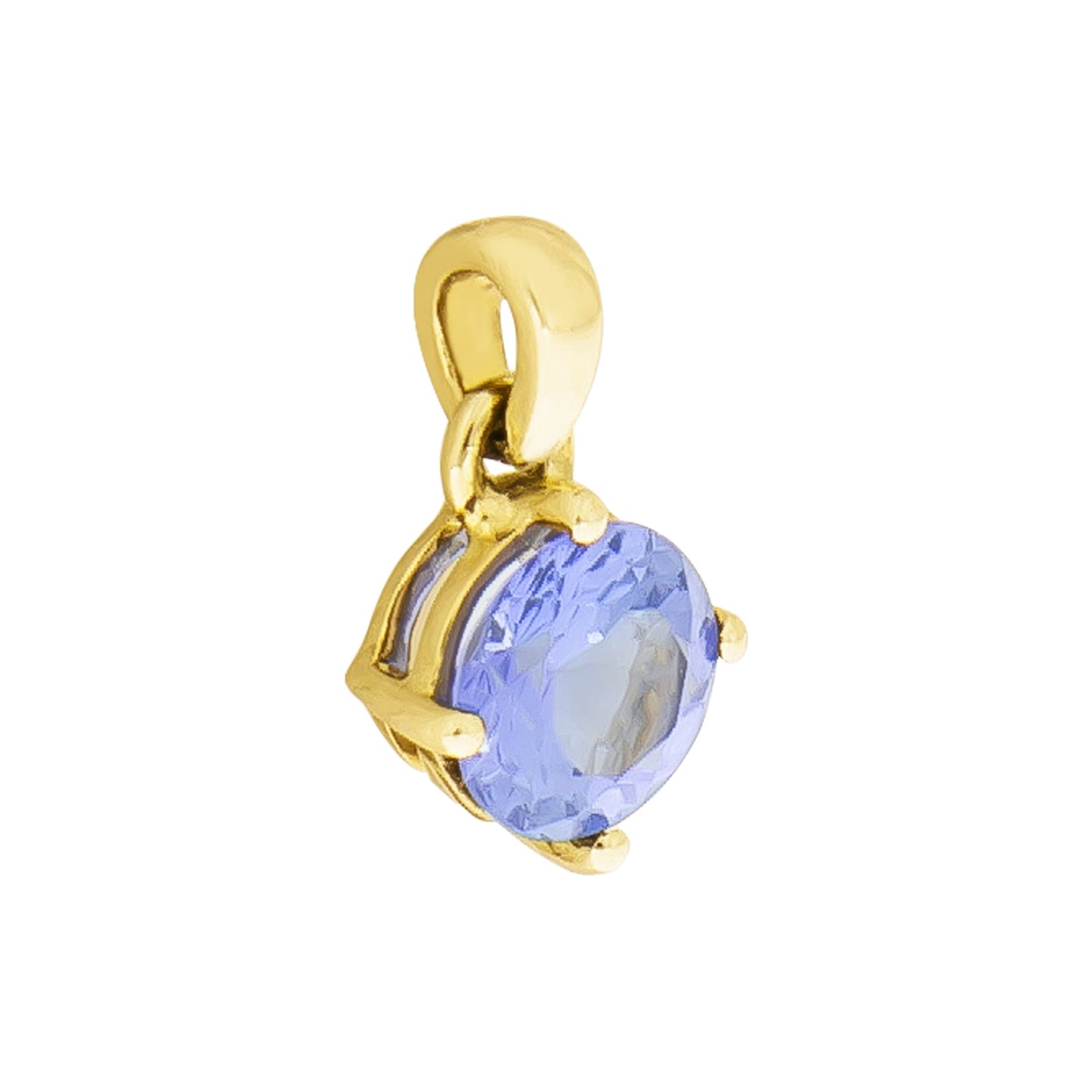 Anhänger 375/- Gold 1,2cm Tansanit 0,79ct.