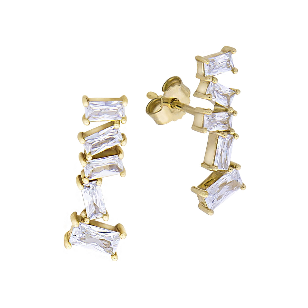 Ohrstecker 333/- Gold 1,6cm Zirkonia