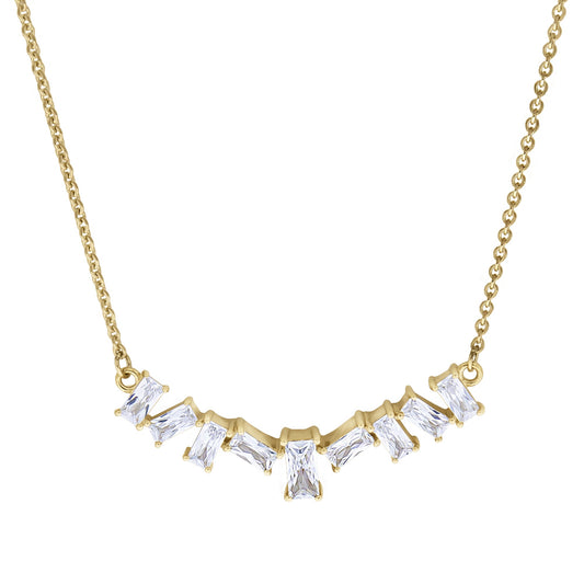 Vivance - Collier aus 333/- Gelbgold mit 9 Zirkonia