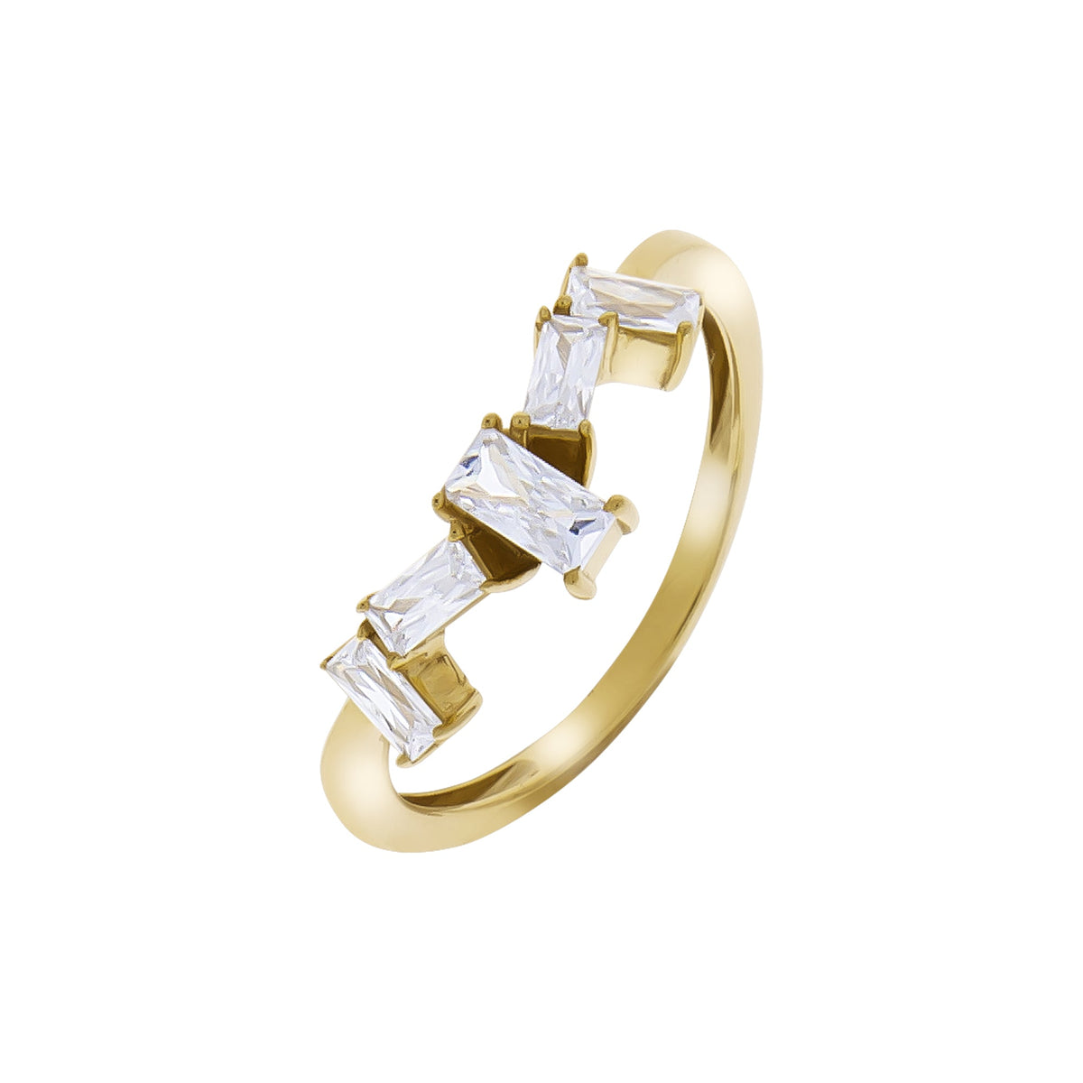 Vivance - Damen Ring aus 333/- Gelbgold mit 5 Zirkonia