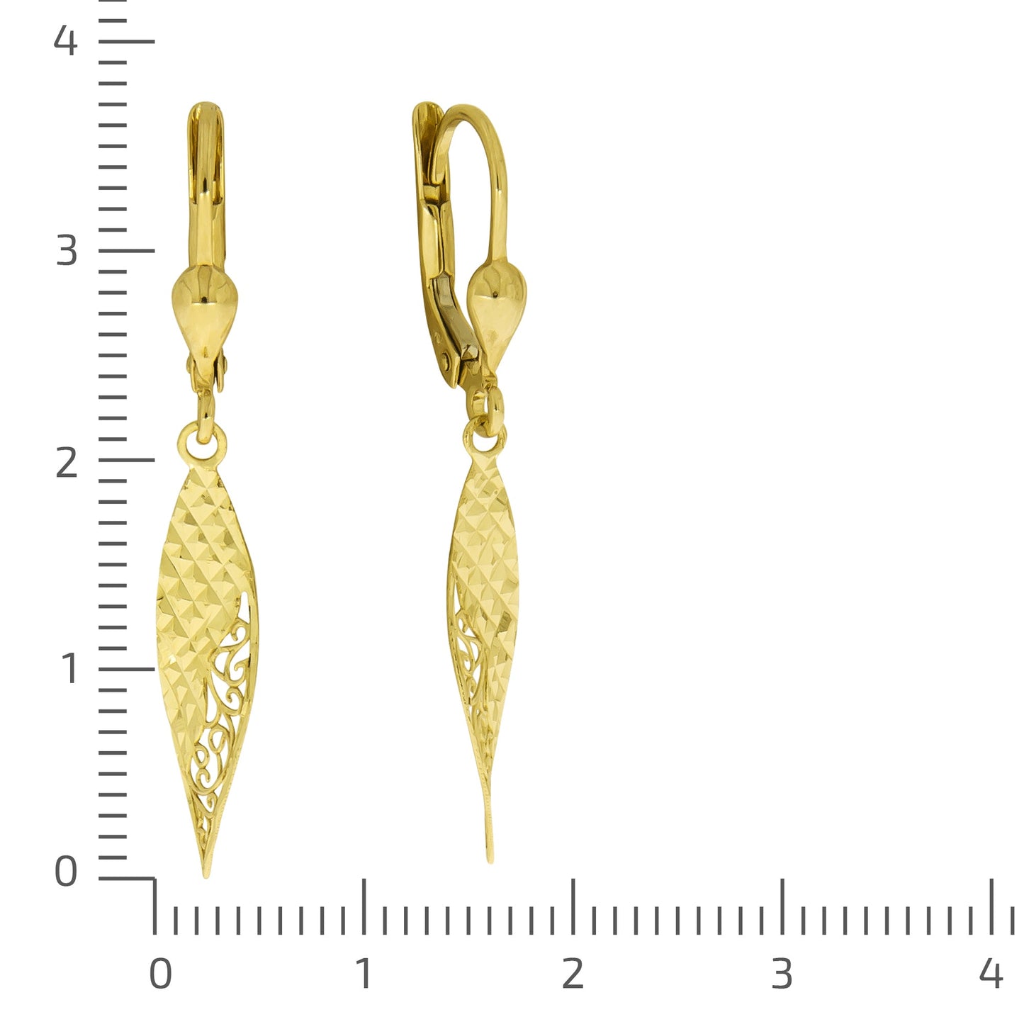 Ohrhänger 375/- Gold 3,7cm