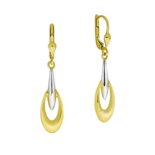 Vivance - Ohrhänger aus 333 Gelbgold bicolor glanz
