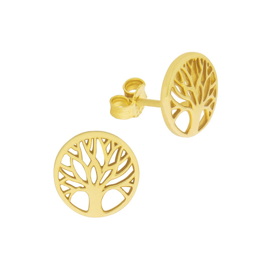 Vivance - Ohrstecker aus 333/- Gelbgold glanz Motiv Lebensbaum