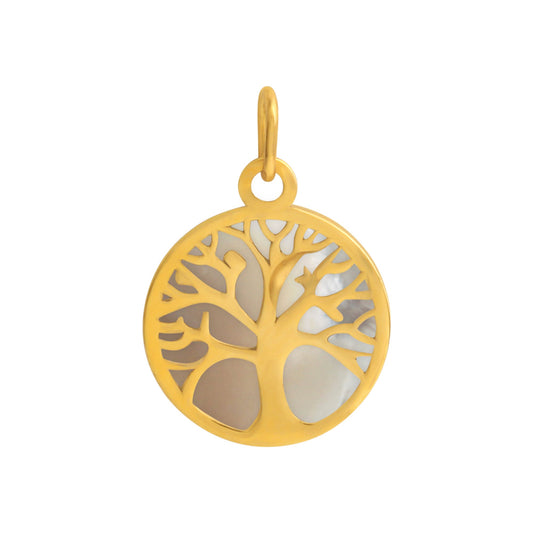 Vivance - Anhänger aus 333/- Gelbgold Motiv Lebensbaum mit Perlmutt