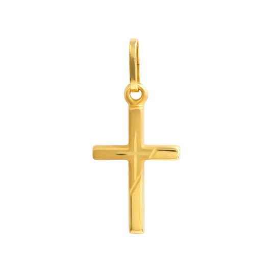 Vivance - Anhänger aus 333/- Gelbgold Kreuz glanz/matt/diamantiert