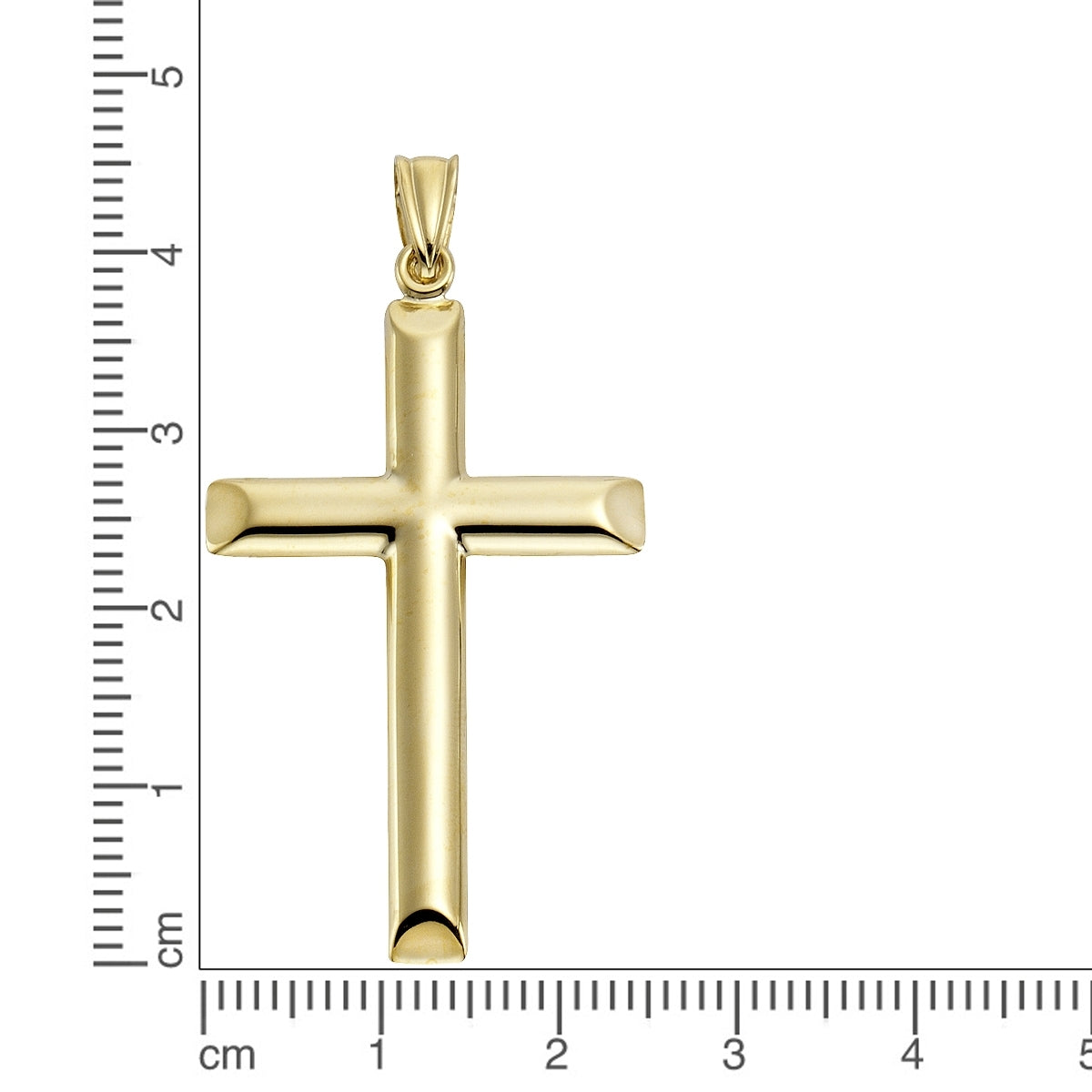 Halsketten-Anhänger 375 Gelbgold Kreuz 4,6cm