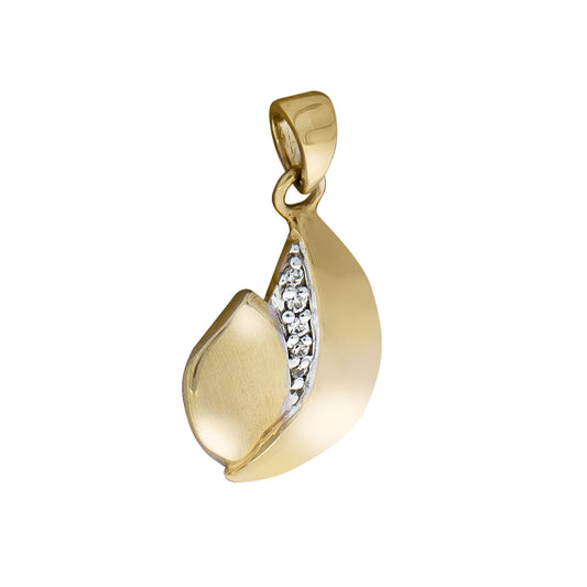 Vivance - Anhänger aus 375/- Gelbgold bicolor glanz/matt mit Zirkonia