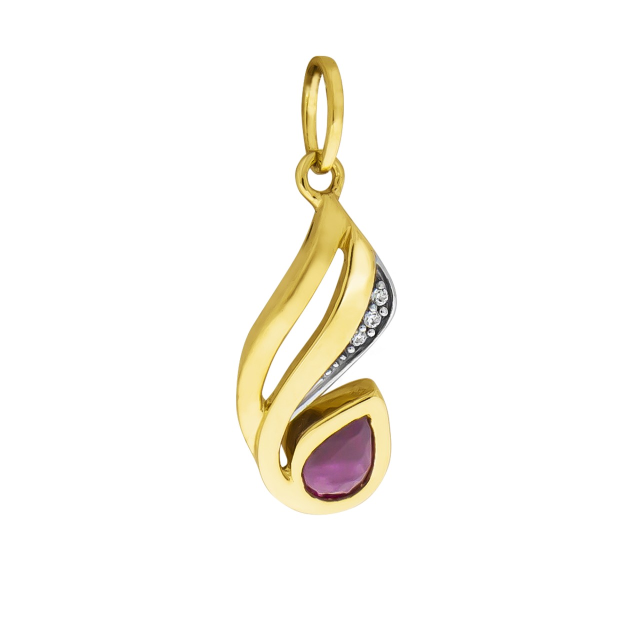 Schmuck Halsketten-Anhänger Damen 333 Gelbgold bicolor 2,5cm günstig kaufen