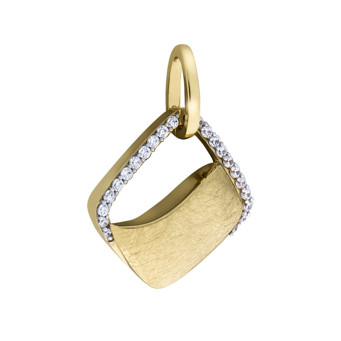Halskette Ankerkette 585/- Gold rhodiniert (teil) 45,0cm Zirkonia