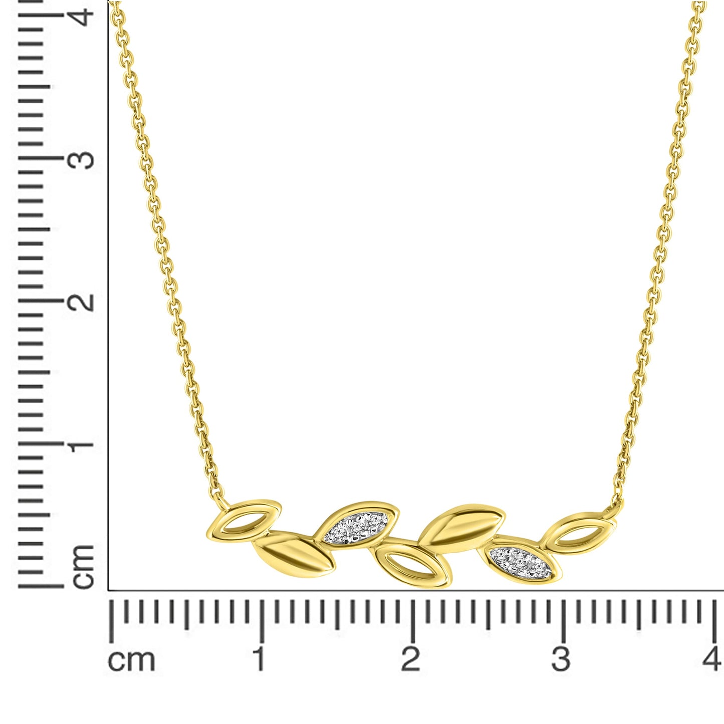 Halskette Ankerkette 375/- Gold rhodiniert (teil) 45cm Zirkonia