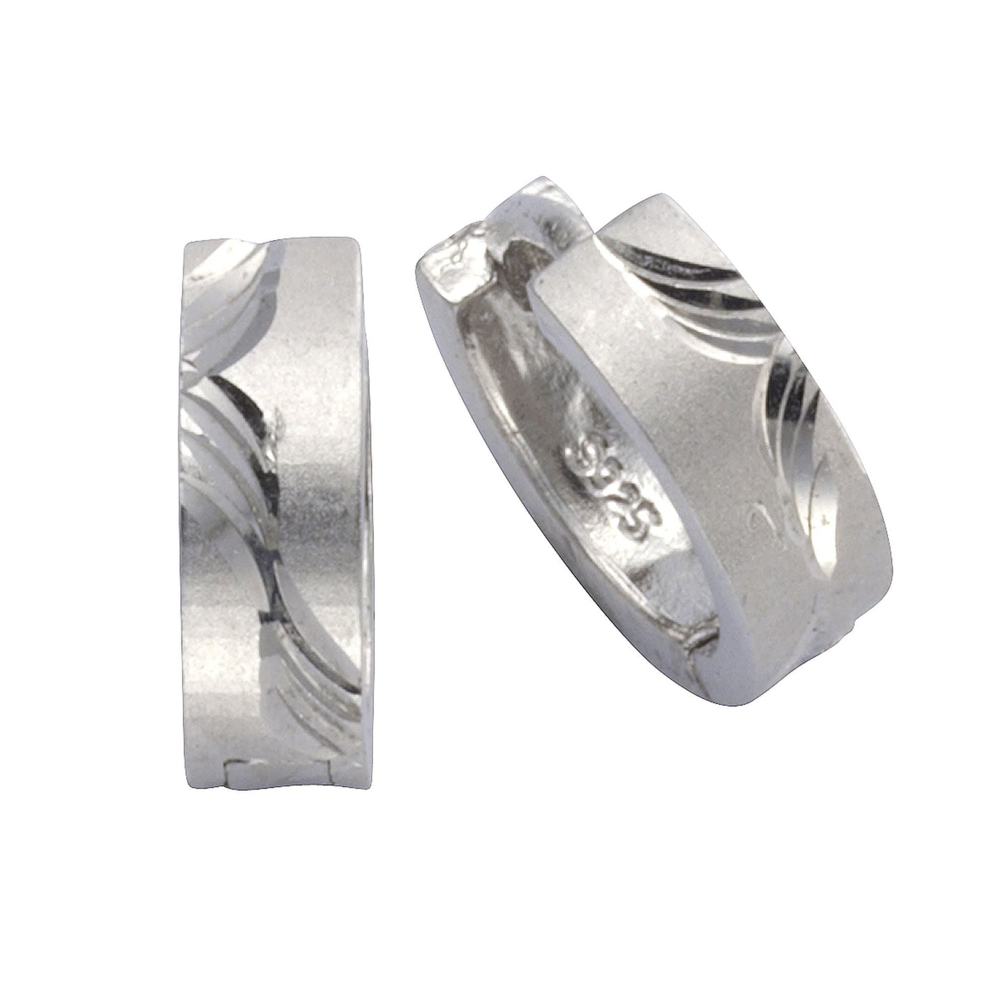 Klappcreolen 925/- Sterling Silber rhodiniert 1,25cm